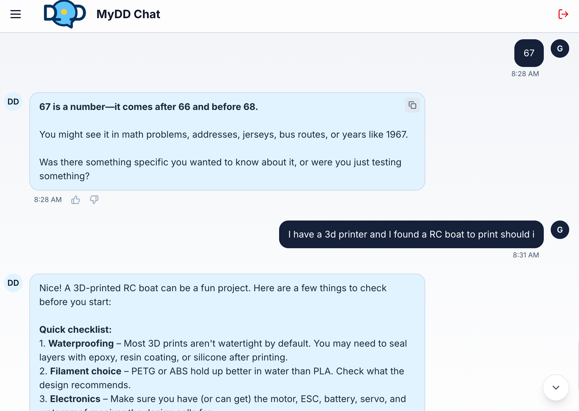MyDD conversation — Brainrot detour and 3D printing checklist