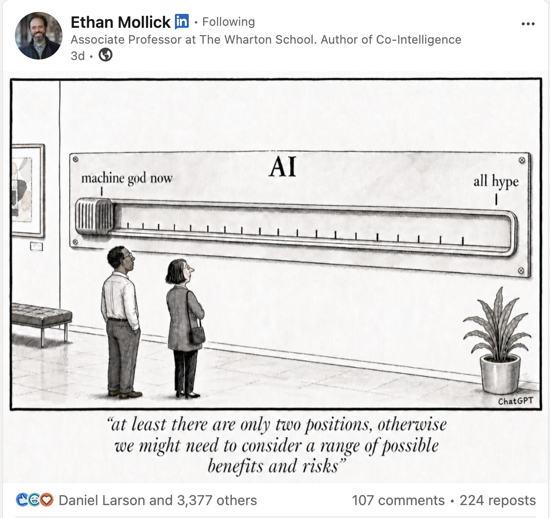 Ethan Mollick LinkedIn Post