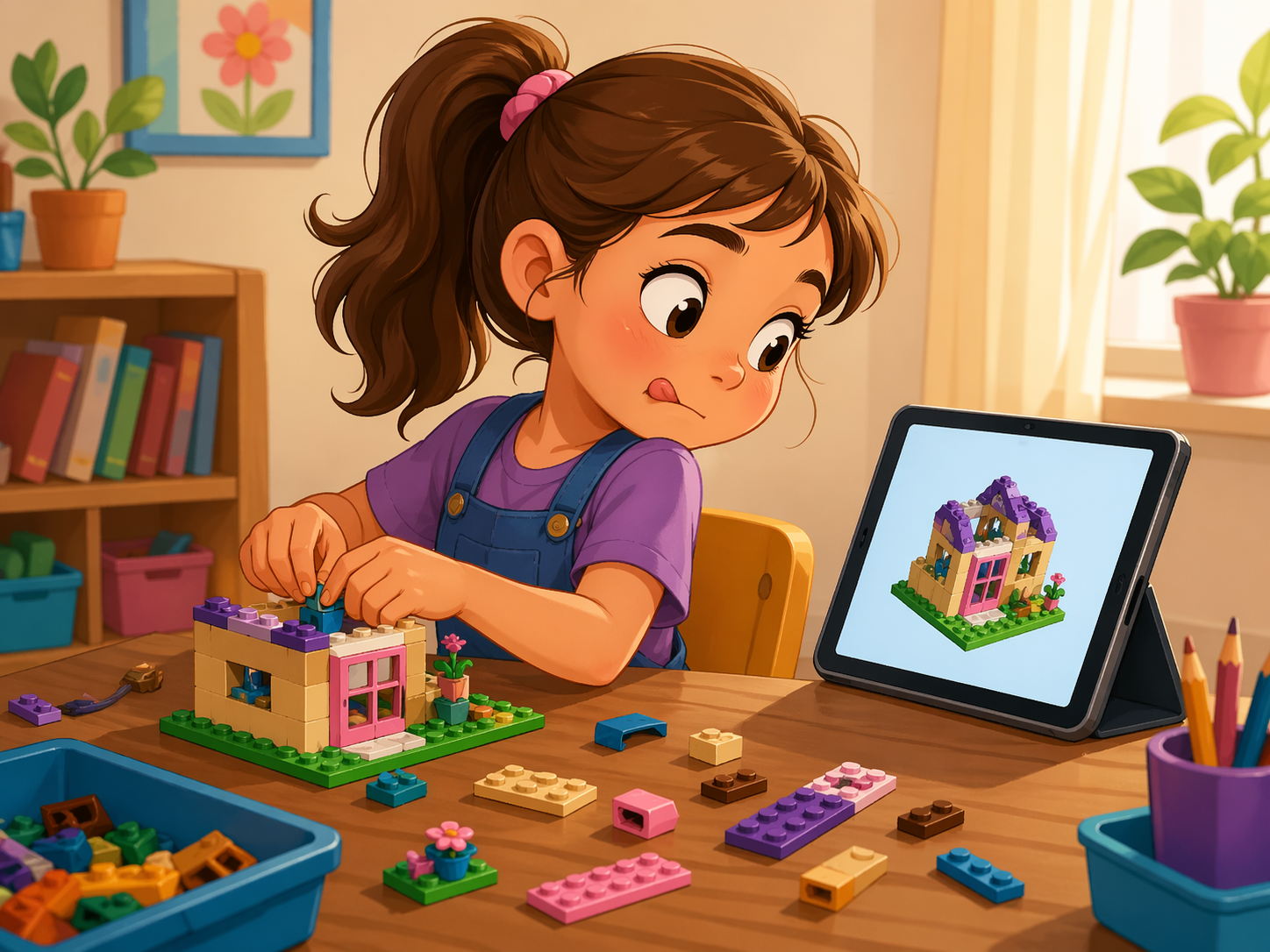 Girl doing Work